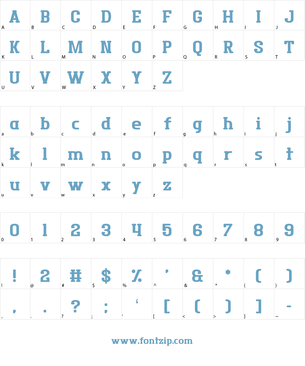 District Four Font Character